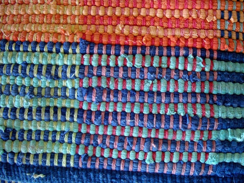 Recycled Fabric Rag Rug